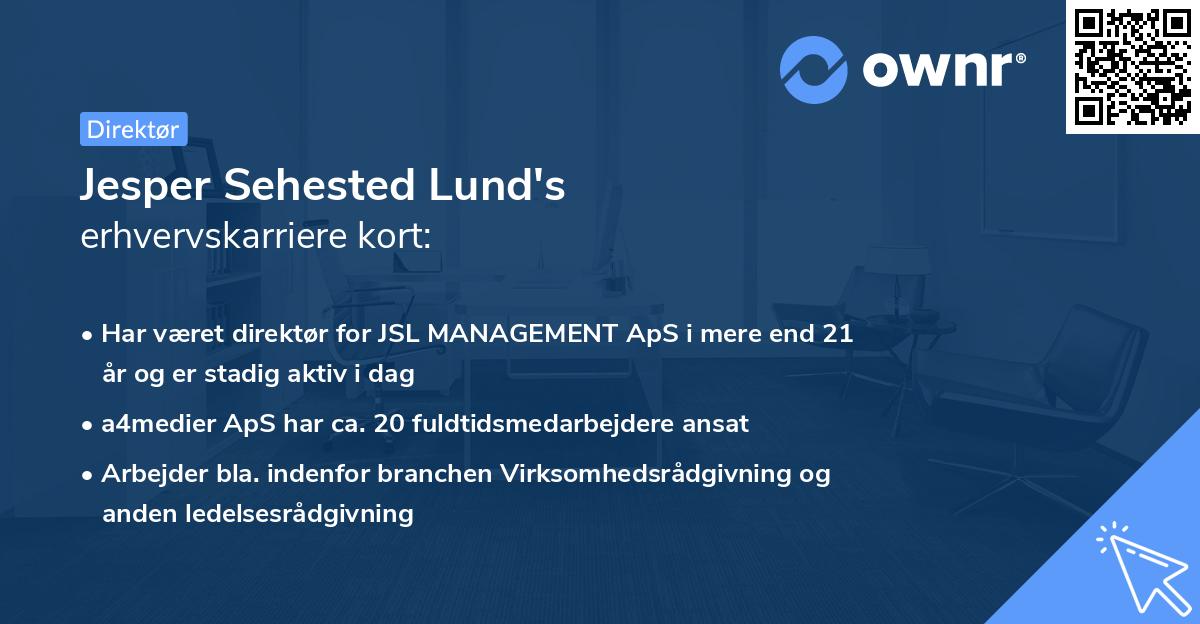 Jesper Sehested Lund's erhvervskarriere kort