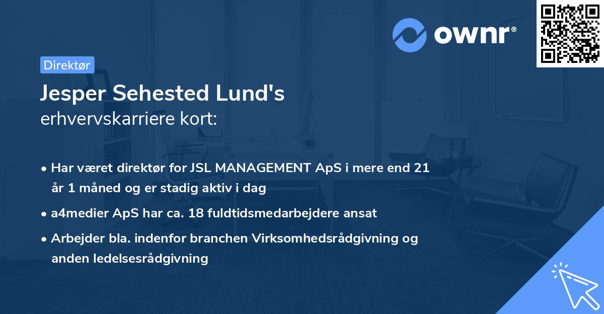 Jesper Sehested Lund's erhvervskarriere kort
