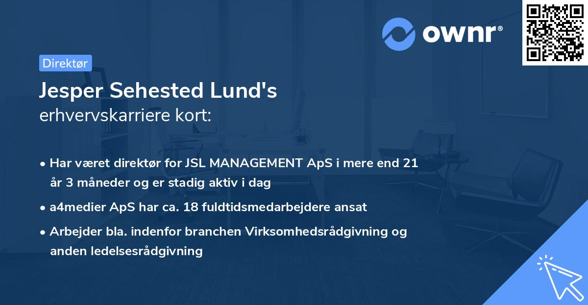 Jesper Sehested Lund's erhvervskarriere kort