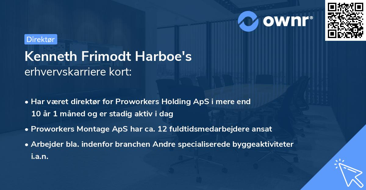 Kenneth Frimodt Harboe's erhvervskarriere kort