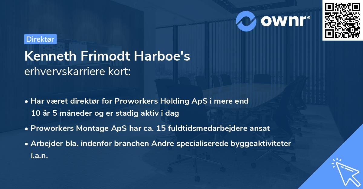Kenneth Frimodt Harboe's erhvervskarriere kort