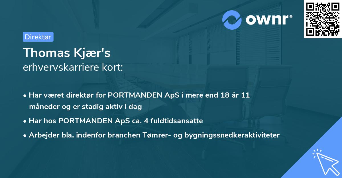 Thomas Kjær's erhvervskarriere kort