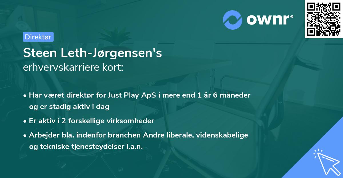 Steen Leth-Jørgensen's erhvervskarriere kort