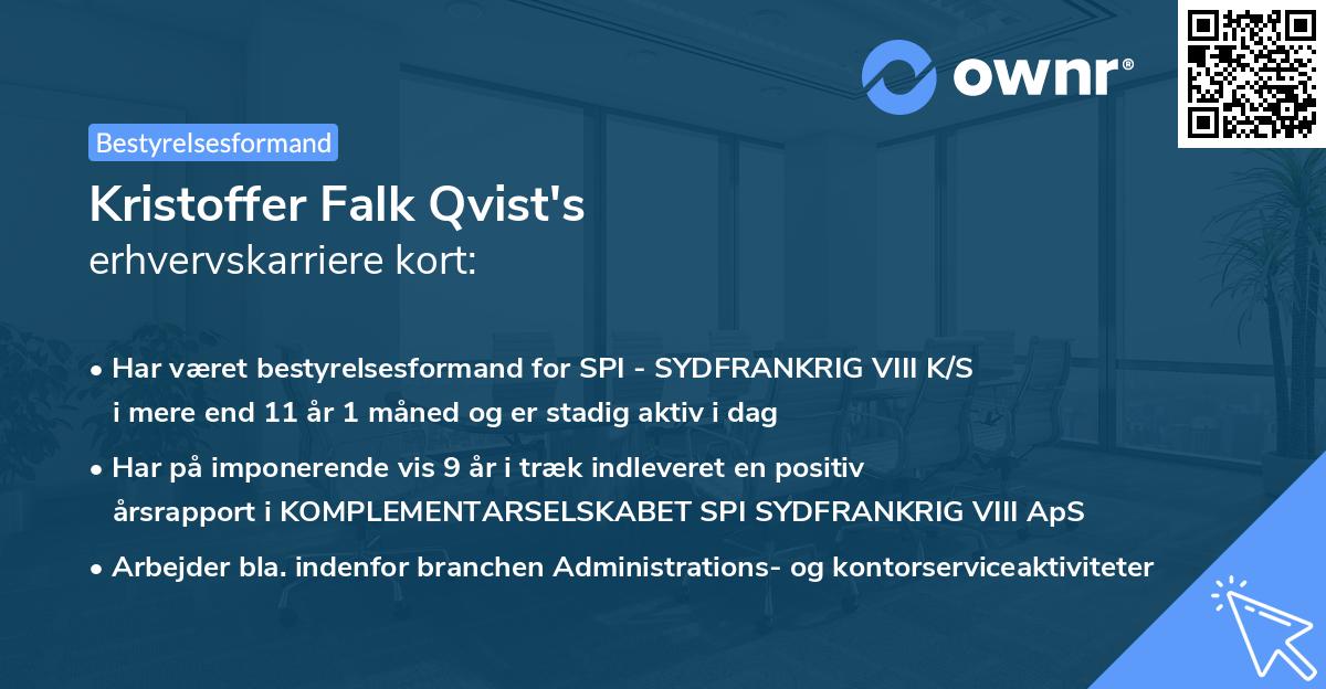 Kristoffer Falk Qvist's erhvervskarriere kort