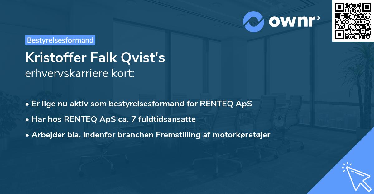 Kristoffer Falk Qvist's erhvervskarriere kort