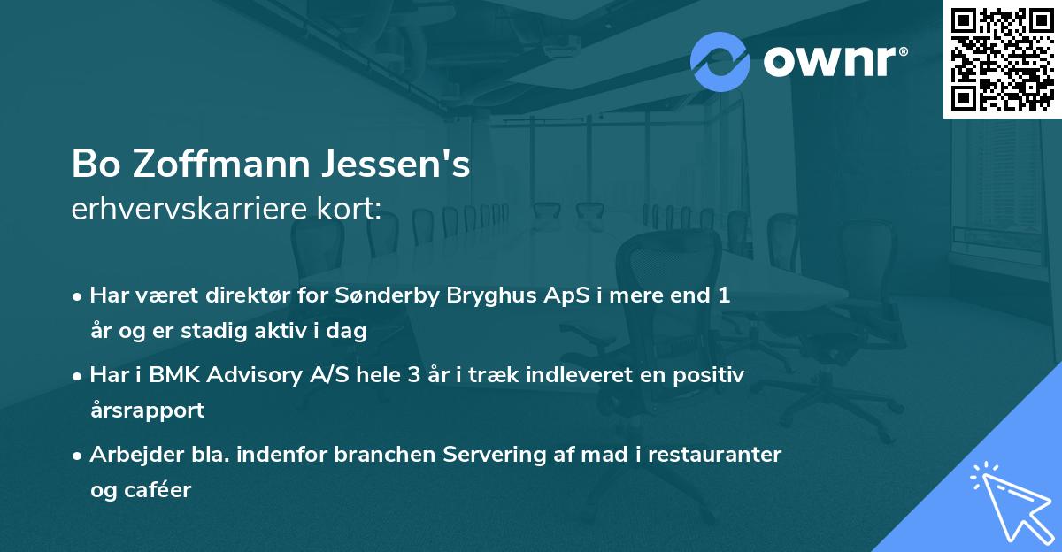 Bo Zoffmann Jessen's erhvervskarriere kort