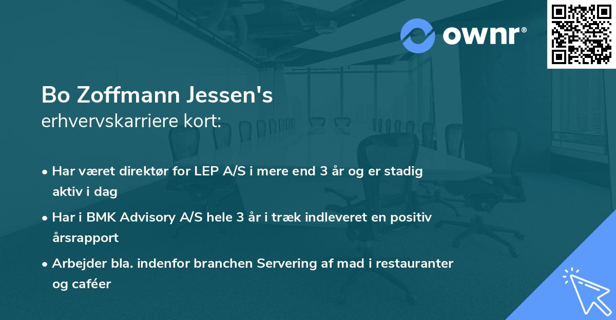 Bo Zoffmann Jessen's erhvervskarriere kort