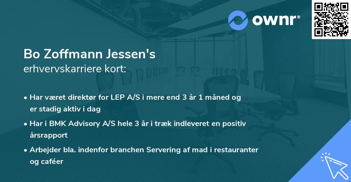 Bo Zoffmann Jessen's erhvervskarriere kort