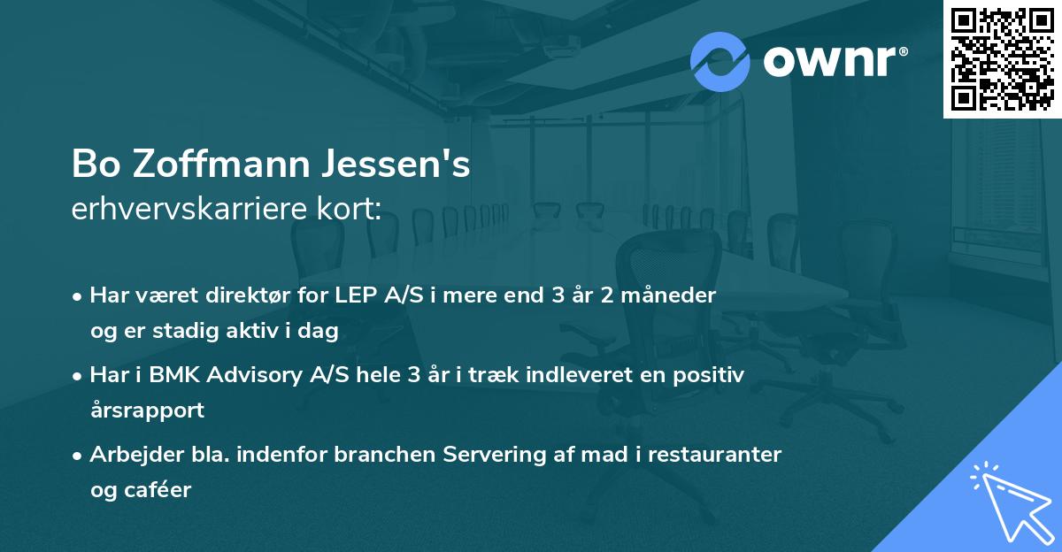 Bo Zoffmann Jessen's erhvervskarriere kort