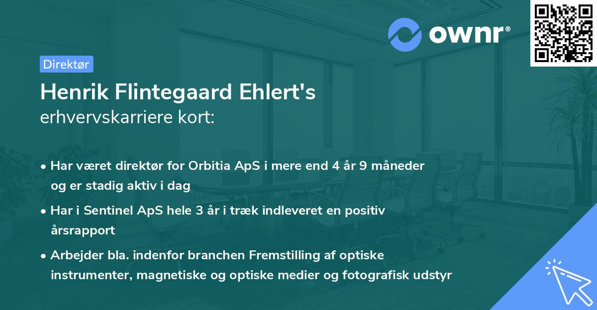 Henrik Flintegaard Ehlert's erhvervskarriere kort