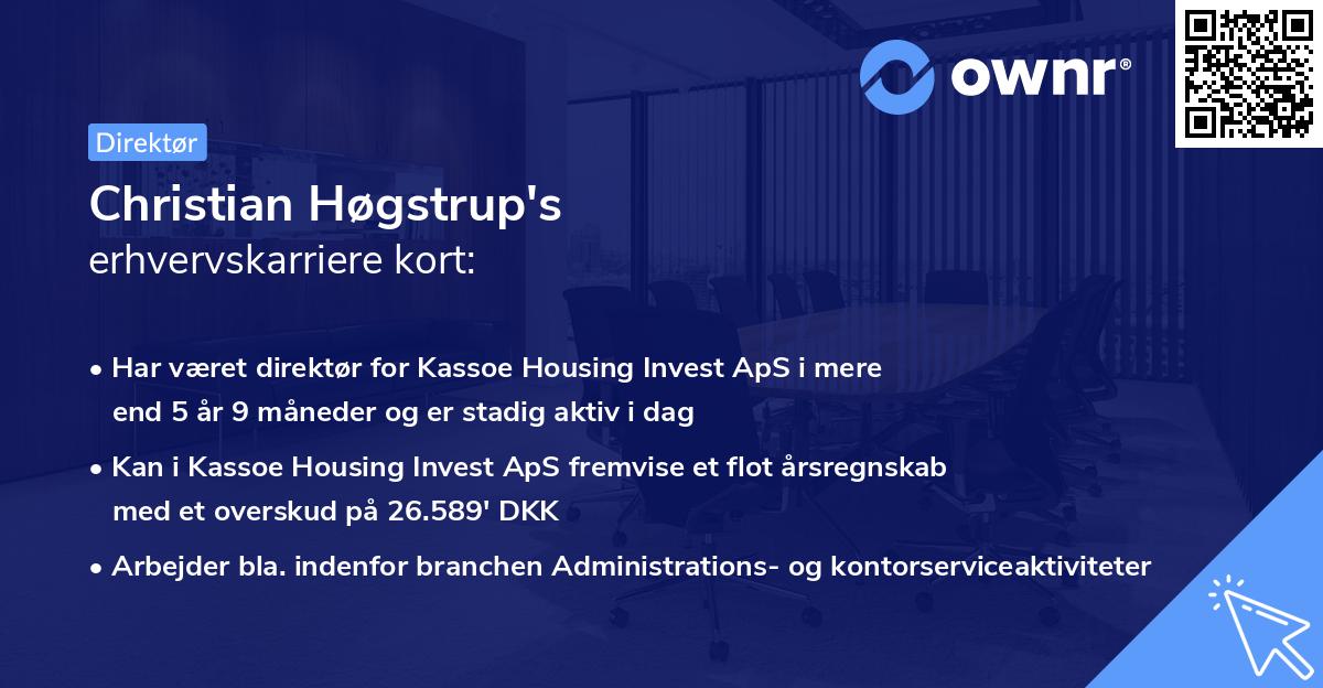 Christian Høgstrup's erhvervskarriere kort