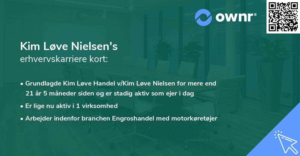 Kim Løve Nielsen's erhvervskarriere kort