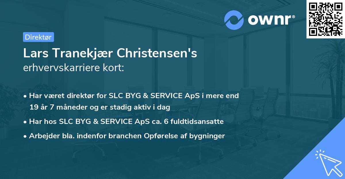 Lars Tranekjær Christensen's erhvervskarriere kort