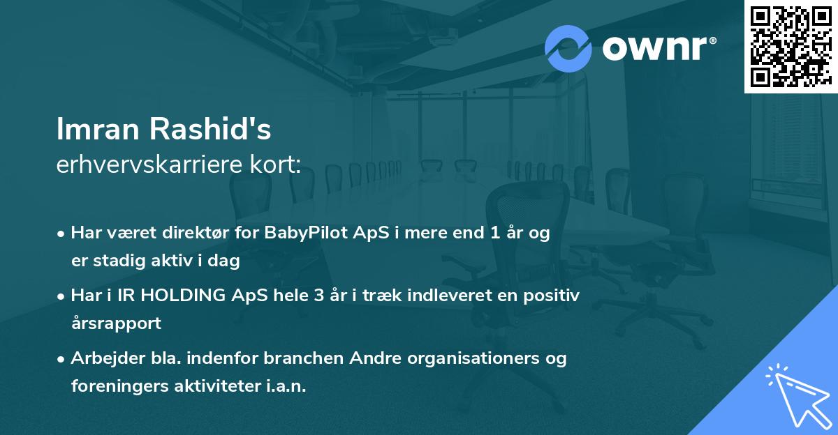 Imran Rashid's erhvervskarriere kort