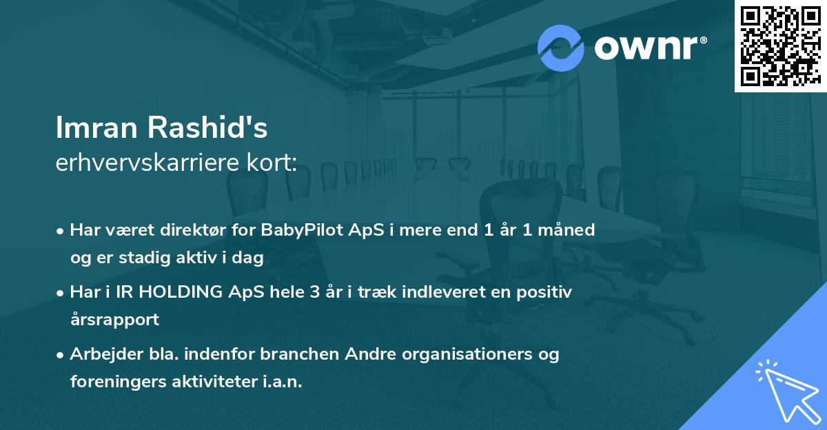 Imran Rashid's erhvervskarriere kort
