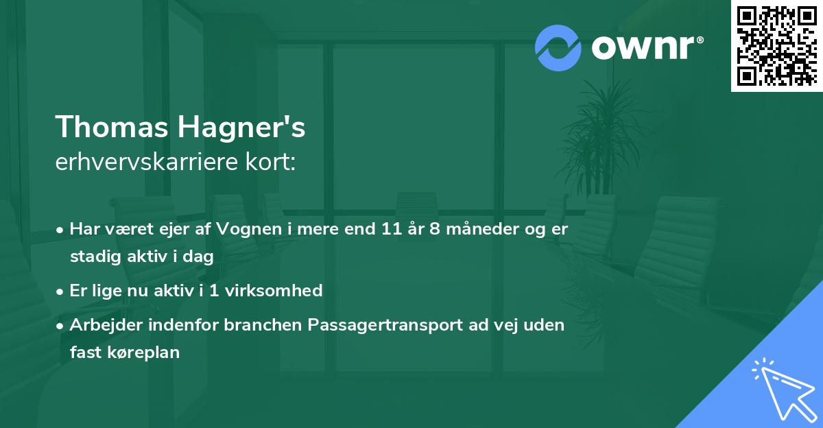 Thomas Hagner's erhvervskarriere kort