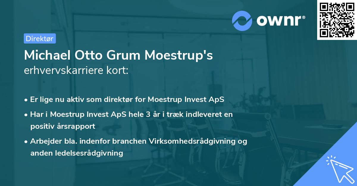 Michael Otto Grum Moestrup's erhvervskarriere kort