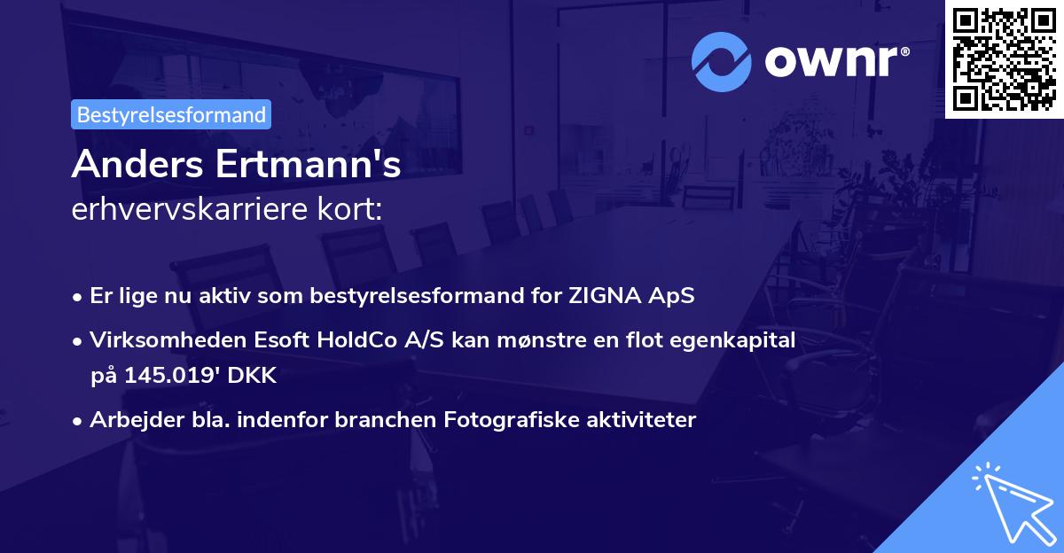 Anders Ertmann's erhvervskarriere kort
