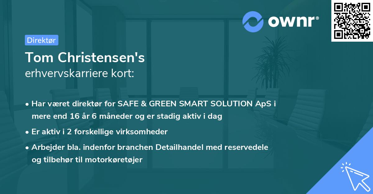 Tom Christensen's erhvervskarriere kort