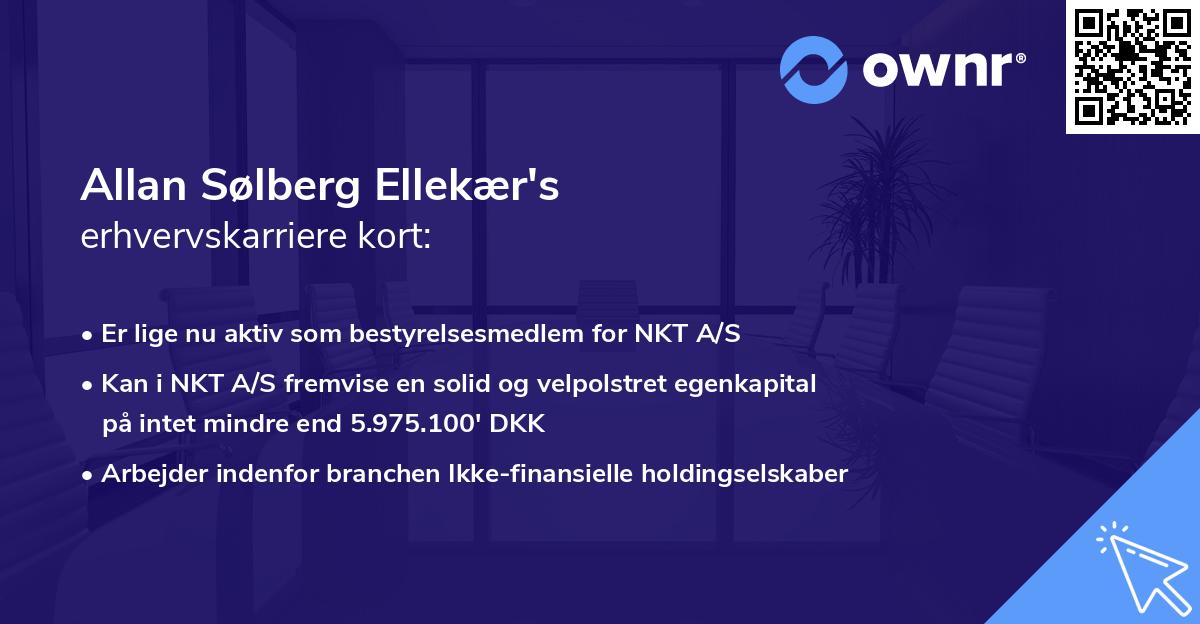 Allan Sølberg Ellekær's erhvervskarriere kort