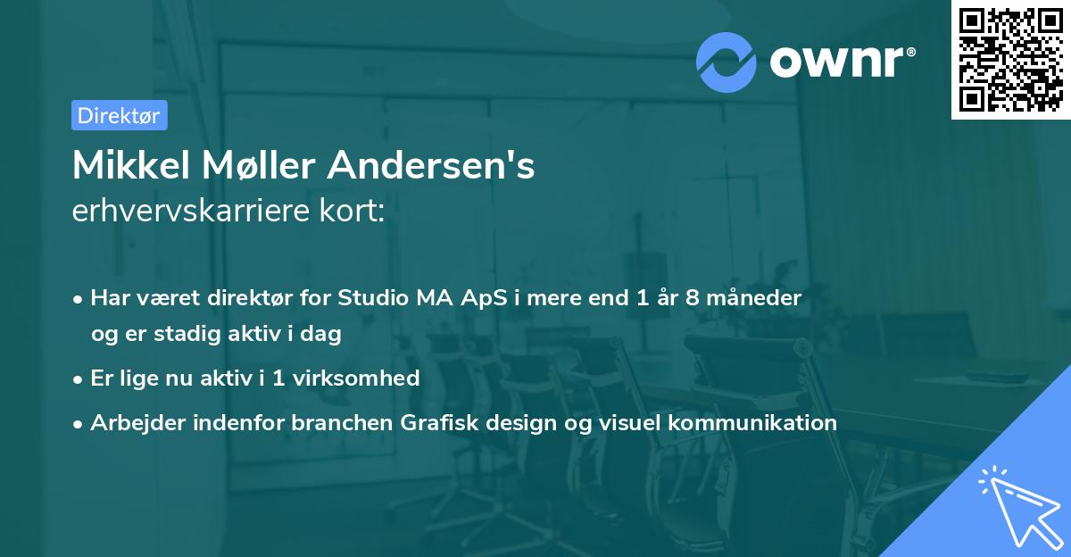 Mikkel Møller Andersen's erhvervskarriere kort