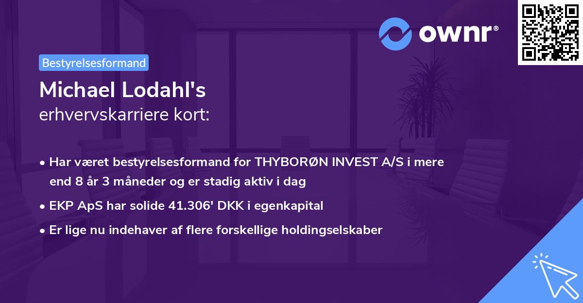 Michael Lodahl's erhvervskarriere kort