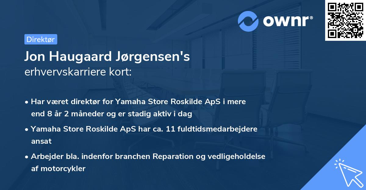 Jon Haugaard Jørgensen's erhvervskarriere kort