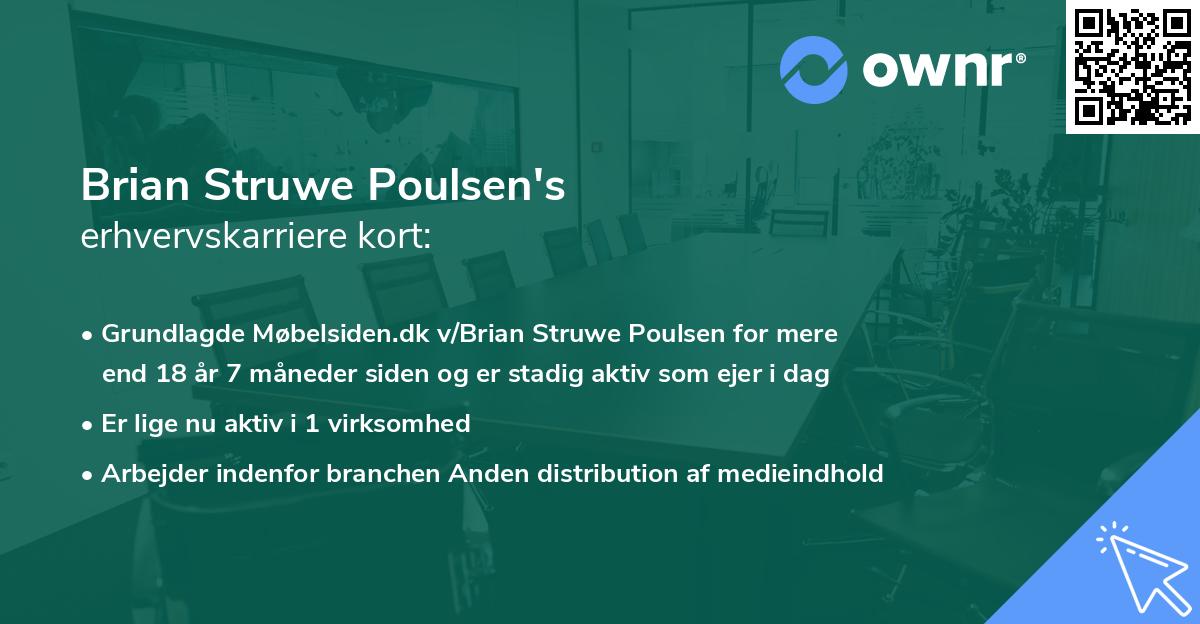 Brian Struwe Poulsen's erhvervskarriere kort