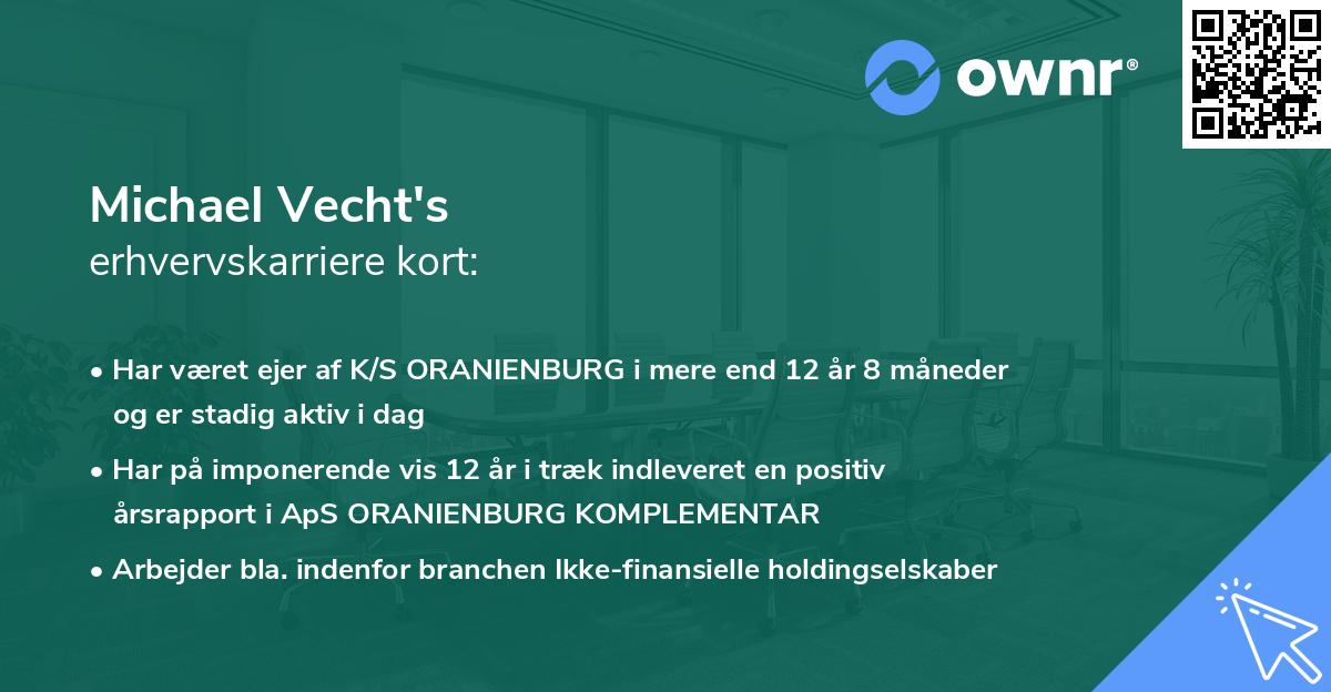 Michael Vecht's erhvervskarriere kort