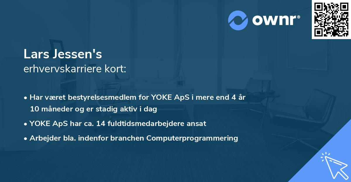 Lars Jessen's erhvervskarriere kort