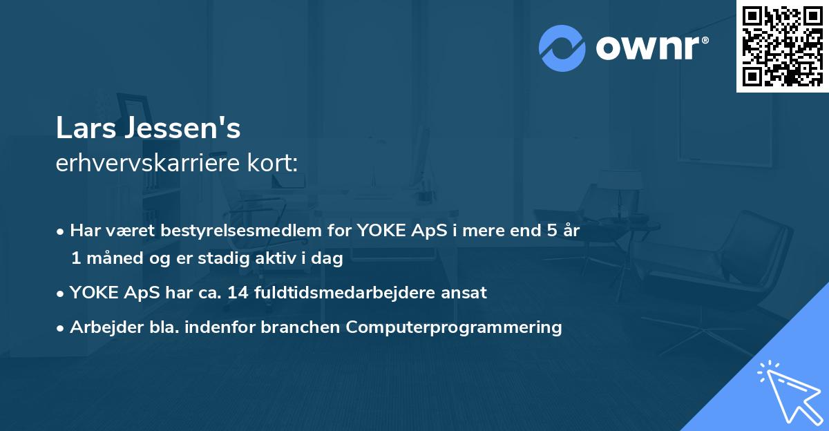 Lars Jessen's erhvervskarriere kort