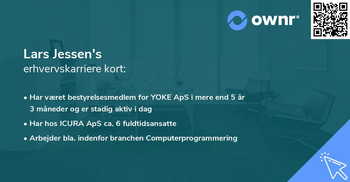 Lars Jessen's erhvervskarriere kort