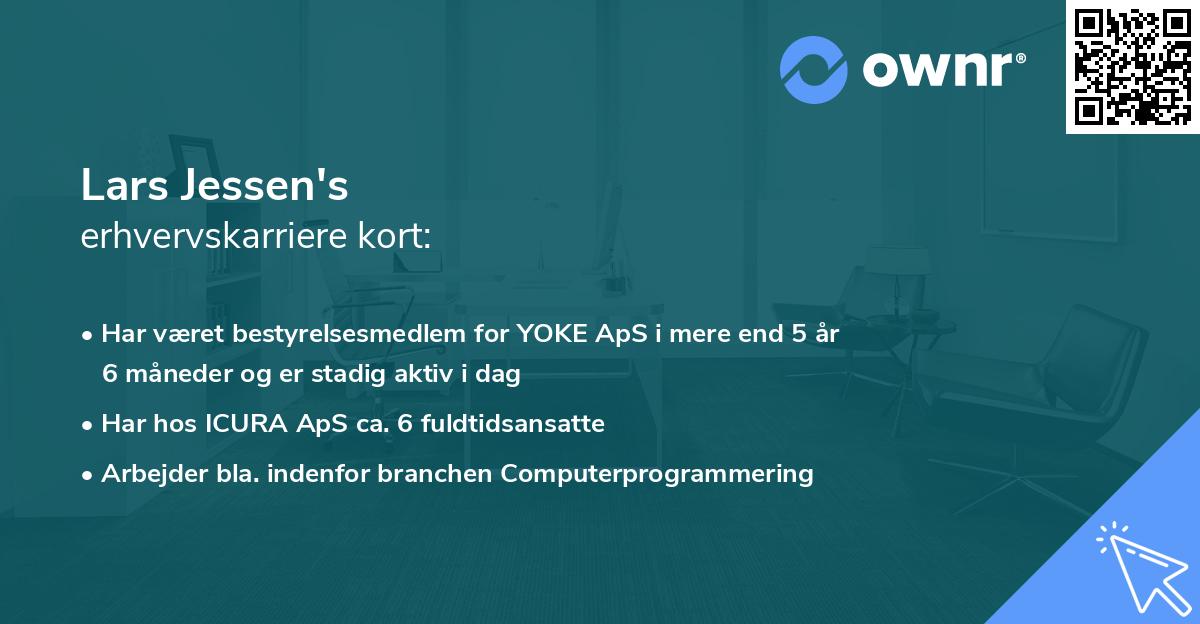 Lars Jessen's erhvervskarriere kort