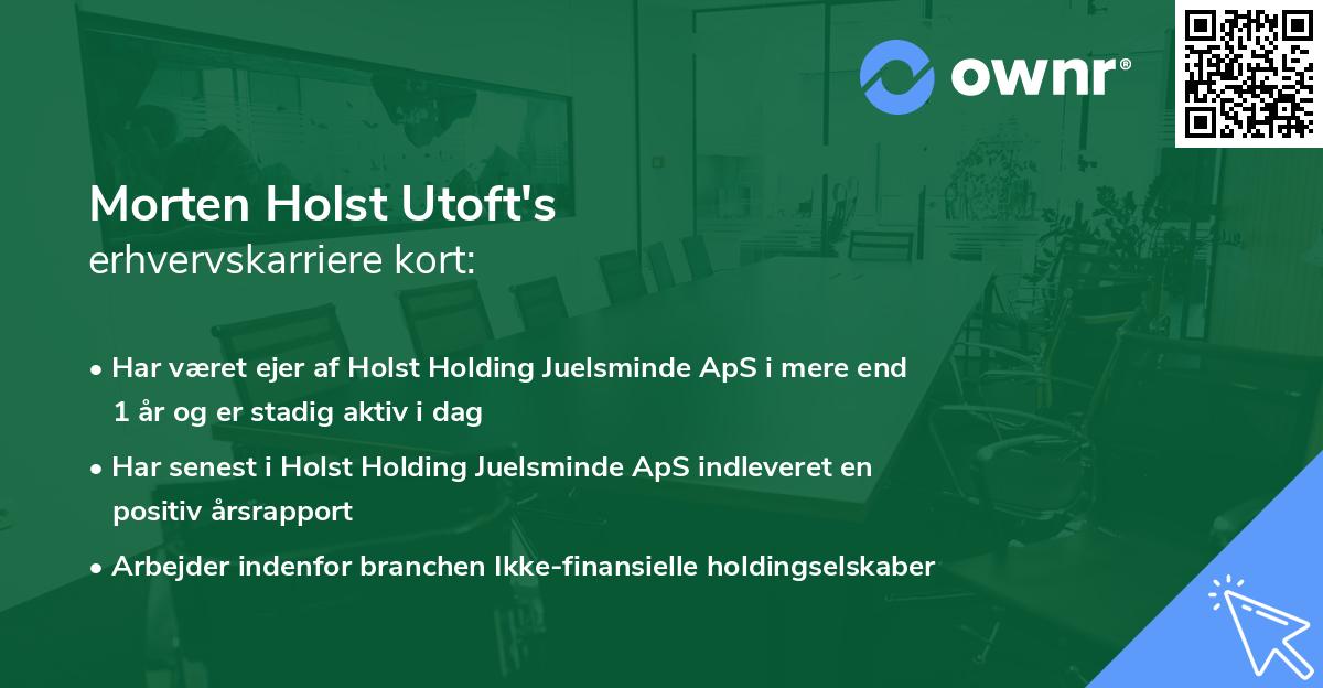 Morten Holst Utoft's erhvervskarriere kort