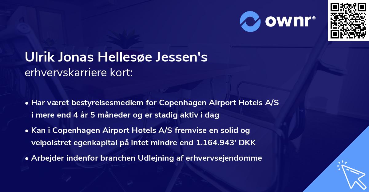Ulrik Jonas Hellesøe Jessen's erhvervskarriere kort
