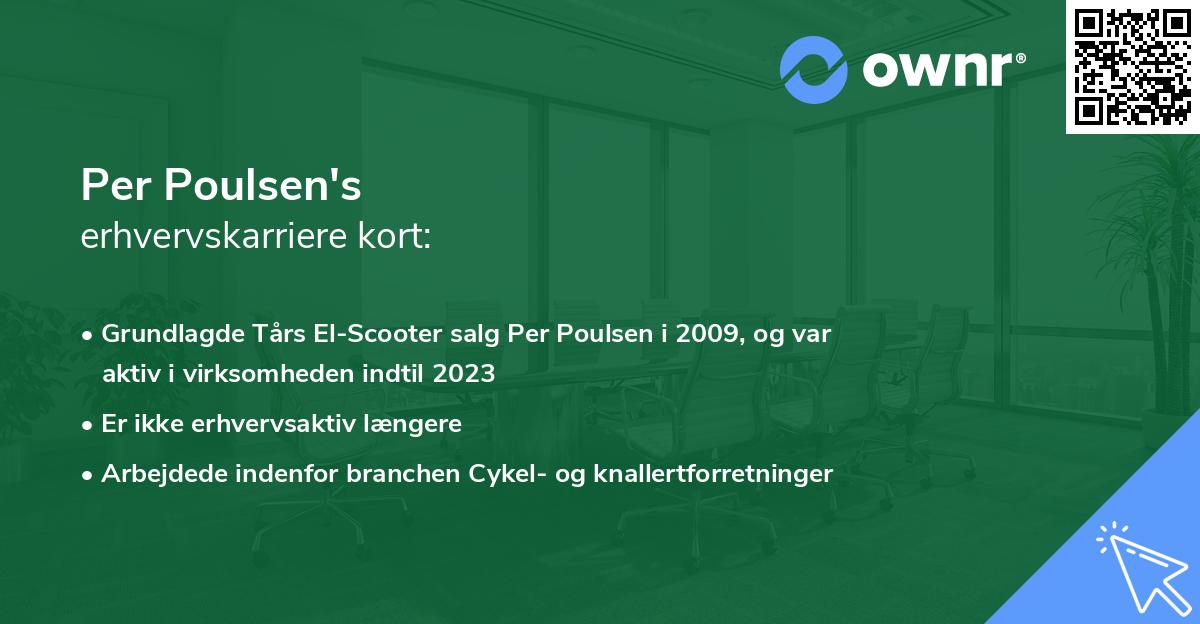 Per Poulsen's erhvervskarriere kort