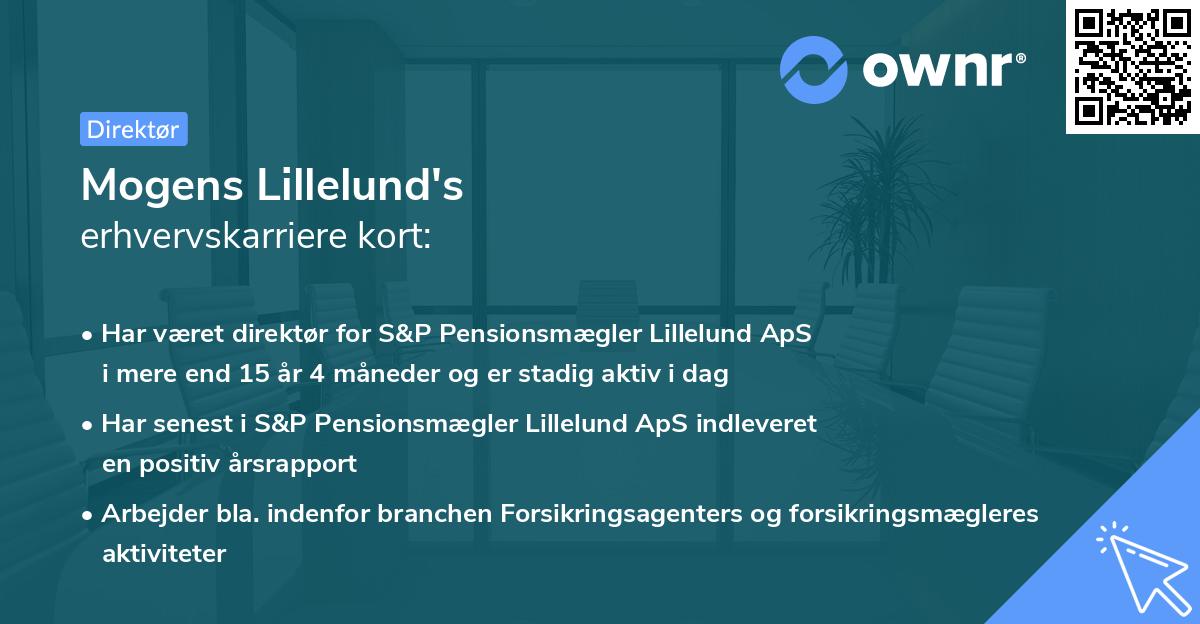 Mogens Lillelund's erhvervskarriere kort