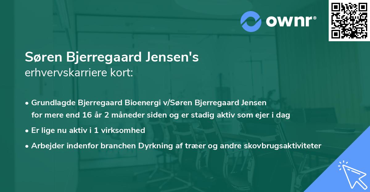 Søren Bjerregaard Jensen's erhvervskarriere kort