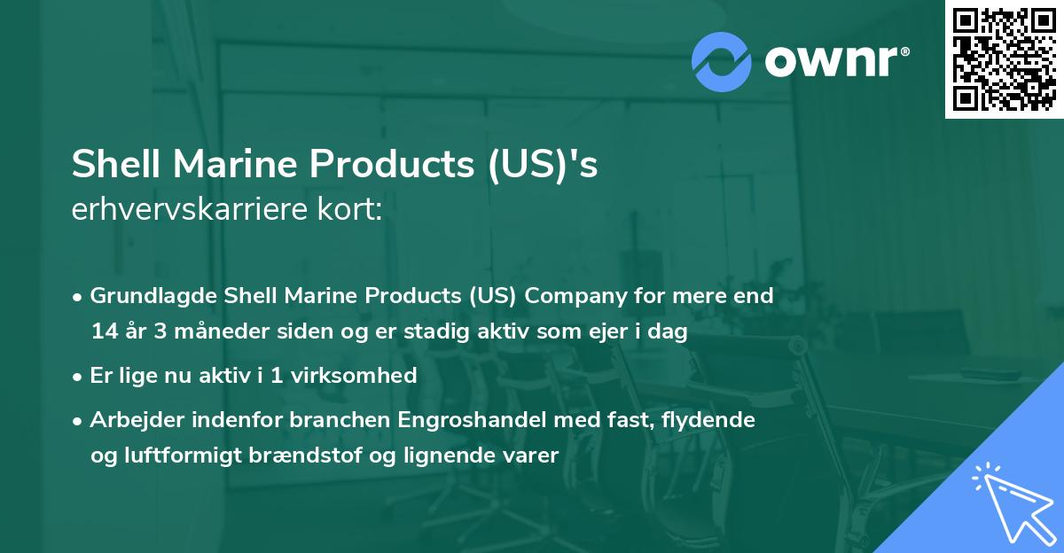 Shell Marine Products (US)'s erhvervskarriere kort