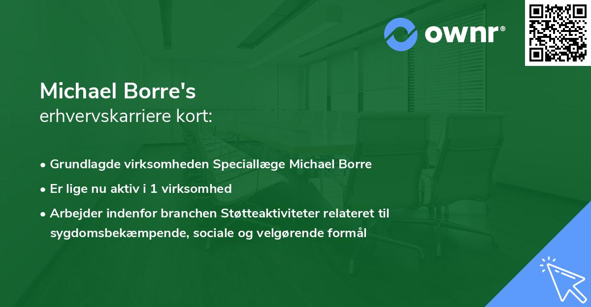 Michael Borre's erhvervskarriere kort