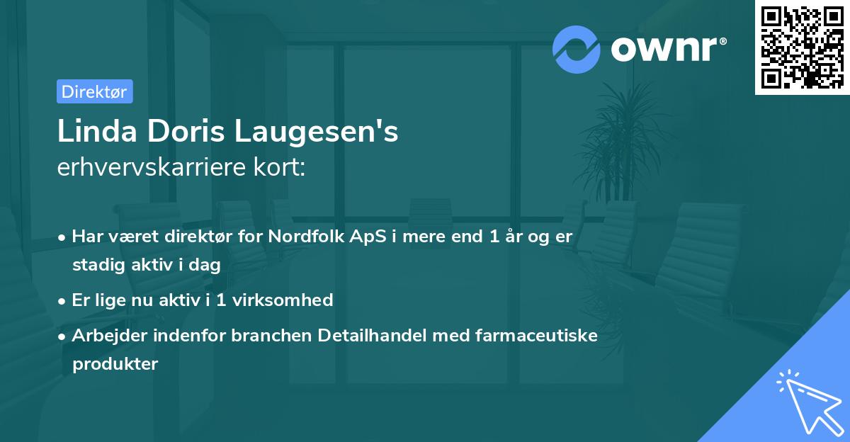 Linda Doris Laugesen's erhvervskarriere kort
