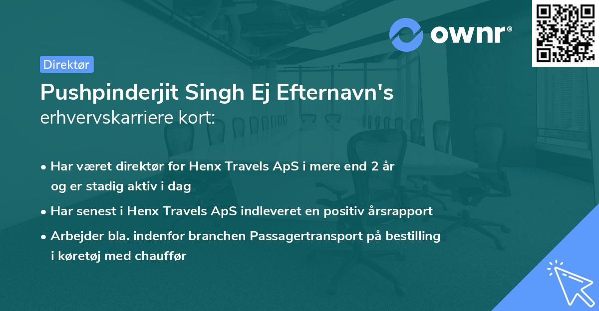 Pushpinderjit Singh Ej Efternavn's erhvervskarriere kort