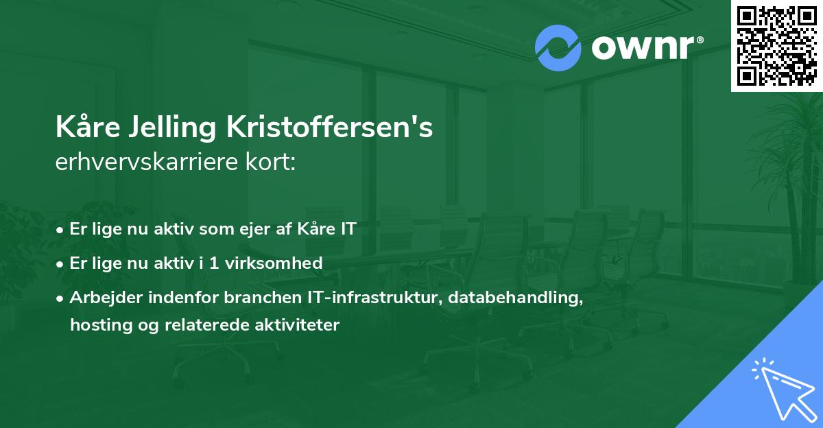 Kåre Jelling Kristoffersen's erhvervskarriere kort
