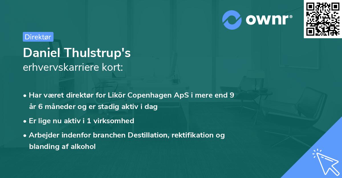 Daniel Thulstrup's erhvervskarriere kort