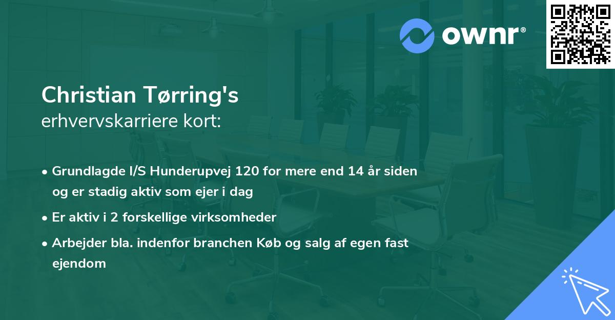 Christian Tørring's erhvervskarriere kort