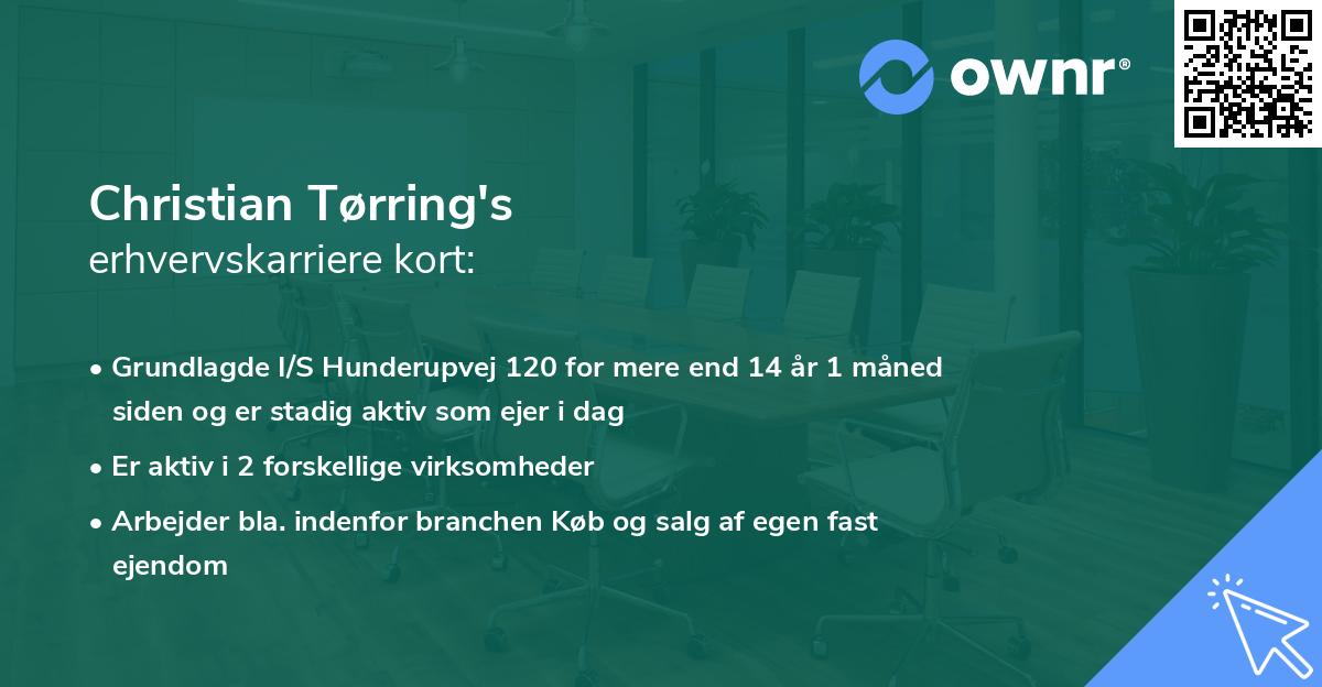Christian Tørring's erhvervskarriere kort