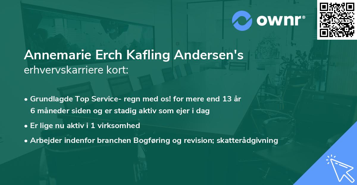 Annemarie Erch Kafling Andersen's erhvervskarriere kort