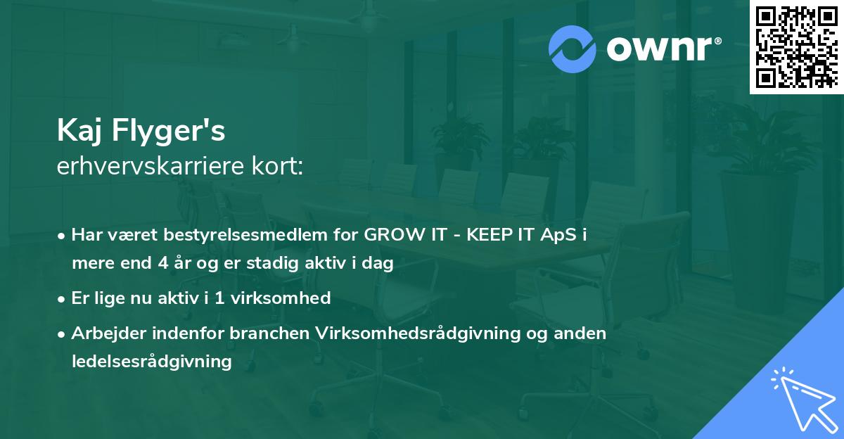 Kaj Flyger's erhvervskarriere kort
