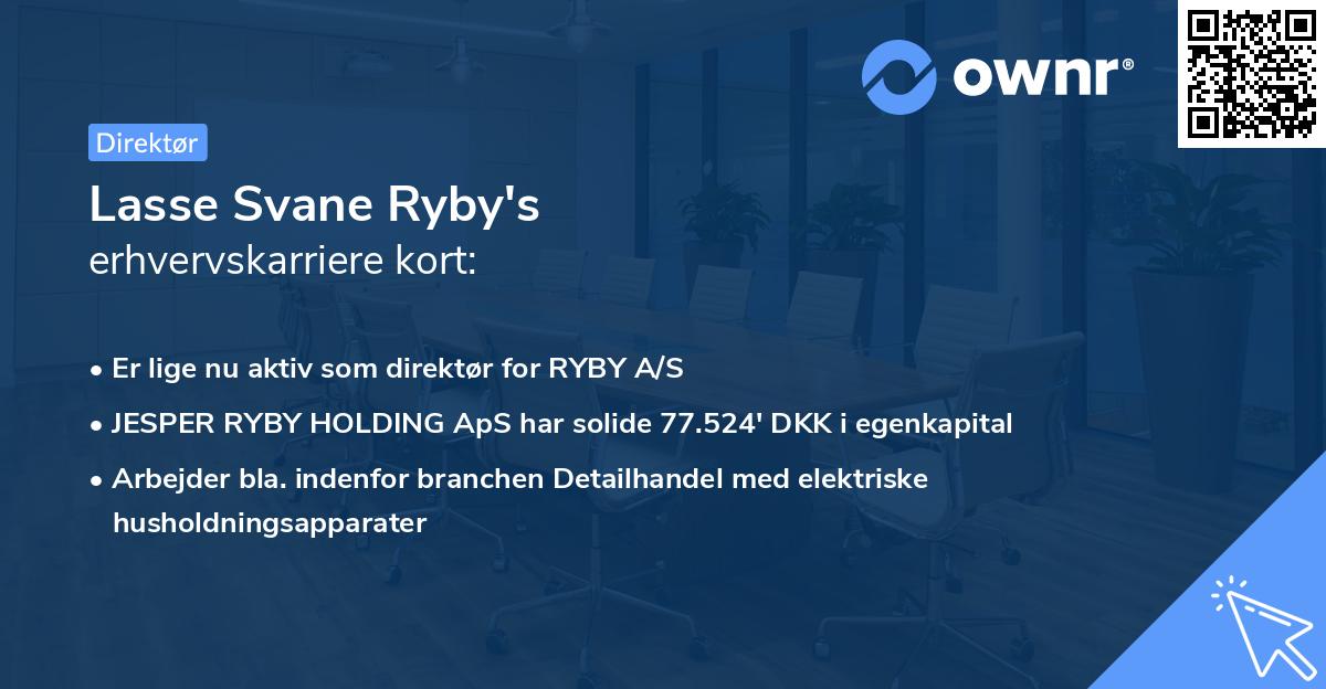 Lasse Svane Ryby's erhvervskarriere kort