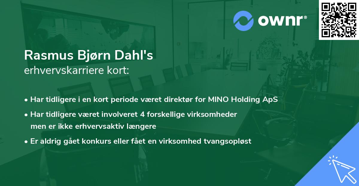 Rasmus Bjørn Dahl's erhvervskarriere kort